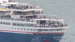 Veterans depart Portsmouth on MV Boudicca to Normandy to commemorate the 75th anniversary of the D-Day landings News Clip