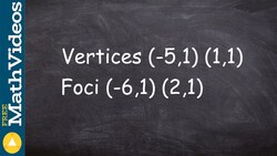 Find the equation of a hyperbola with foci and vertices Instructional Video
