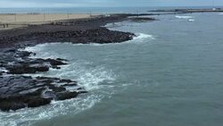 Drone aerials of Icelandic coastline News Clip