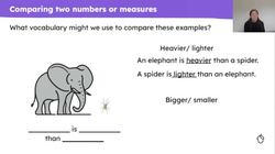 Compare the number of objects in two sets or difference between two measures. Instructional Video