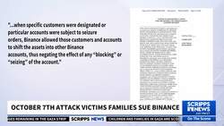 Oct. 7 hostage families sue crypto firm Binance, saying it helped fund Hamas and other terror groups News Clip
