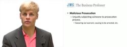 Malicious Prosecution - Tort Instructional Video