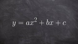 What is the quadratic formula Instructional Video