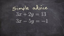 stop subtracting system of equations Instructional Video
