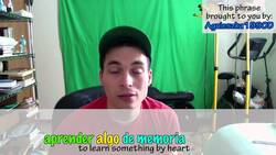 How to say "to learn something by heart" in Spanish (Día 114) Instructional Video