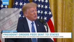 Pres. Trump Says Federal Agents Will Head To Chicago, Albuquerque News Clip