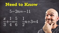 Before Your Test Know how to solve these Linear Equations Instructional Video