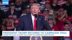Trump Campaign Blames Protesters, Media For Modest Crowd In Tulsa News Clip