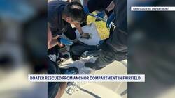 FD: Man stuck inside boat compartment rescued in Fairfield News Clip