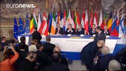 EU leaders mark 60th anniversary of founding treaty News Clip