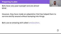 Planning to write a section about bats in a non-chronological report Instructional Video