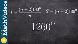 How to find the measure of an individual angle when given the sum of interior angles Instructional Video