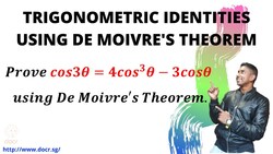 De Moivre's theorem to prove Trigonometric Identities Instructional Video