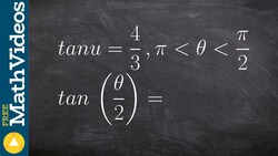 Using the half angle formula for tangent to evaluate from a triangle Instructional Video