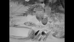 After repeal of Prohibition, guests are served alcohol with dinner in dining room of Waldorf-Astoria Hotel in NY City News Clip
