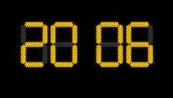 New year concept on electronic scoreboard for 2019 Stock Footage