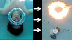 Blowing FIRE RINGS underwater Instructional Video