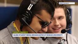 Jersey Proud: Blind Rowan University freshman broadcasts school basketball games News Clip