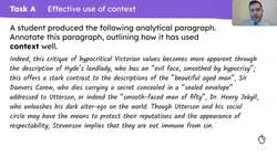 Using context to inform an argument about 'Jekyll and Hyde' Instructional Video