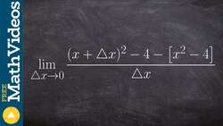 Evaluate the derivative using the definition of derivative limit notation Instructional Video