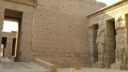 Temple of Medinet Habu. Egypt, Luxor. Stock Footage