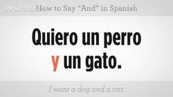 How to Say "And" in Spanish Instructional Video