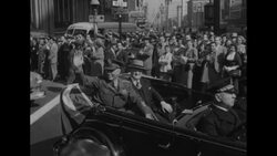 San Francisco hero's welcome parade for Gen. James Van Fleet, retiring UN commander; press conference News Clip