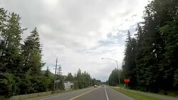 Driving on a Mountain Highway in Alaska Stock Footage