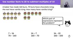 Bridge 100 by subtracting in multiples of 10 Instructional Video
