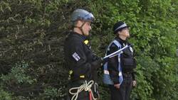 Police remove HS2 protester from top of lorry News Clip