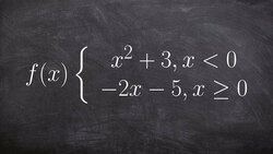 How to evaluate for three different values of a piecewise function Instructional Video