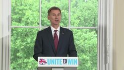 Jeremy Hunt launches his bid for the Tory leadership. News Clip