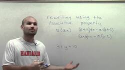 Rewriting using the associative property Instructional Video