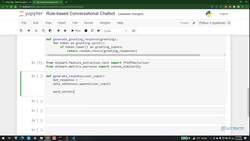 Basics of Chatbots with Machine Learning & Python - Generate Response Instructional Video