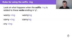 Adding the suffix -ing to verbs Instructional Video