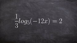 Solving logarithmic equations Instructional Video