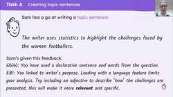 Planning an analytical response Instructional Video