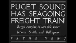 Barges carry freight train cars across Puget Sound News Clip