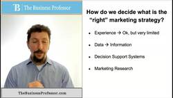 Marketing - Determining the Right Marketing Strategy Instructional Video