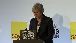 Theresa May's housing speech on injecting £2bn into social housing News Clip