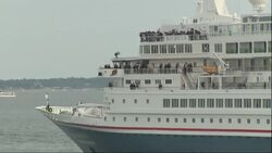 D-Day veterans on board the Royal British Legion's ship MV Boudicca traveling to Normandy News Clip