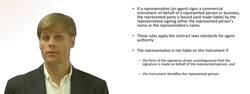 Liability on Negotiable Instrument by Agent Indorser Instructional Video