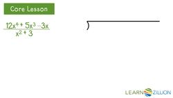 Polynomial Long Division with Missing Terms Instructional Video