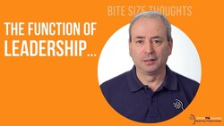 The Function of Leadership... | Bite Sized Project Management Thought from Ralph Nader Instructional Video