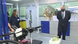 Boris Johnson vsits Defence and Space facility News Clip