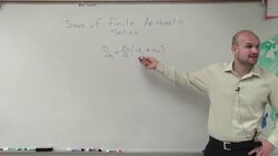 What is the formula to find the sum of an arithmetic sequence Instructional Video