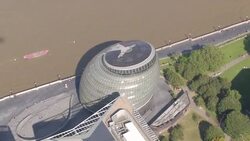 Aerials of City Hall and The Shard News Clip
