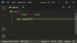 The Ultimate Guide to Python Programming With Python 3.10 - The Array Data Type Instructional Video