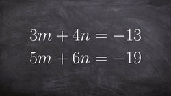 How to Solve a System by Using Two Multipliers for Elimination Instructional Video