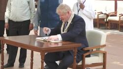 INDIA: British Prime Minister Boris Johnson begins his two-day visit to India. News Clip